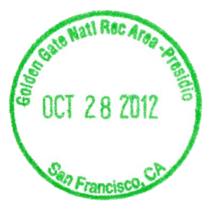 Golden Gate Natl Rec Area - Presidio - Stamp