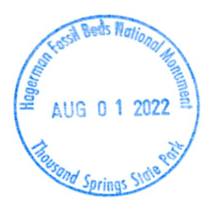 Hagerman Fossil Beds National Monument - Stamp