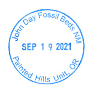 John Day Fossil Beds NM - Stamp